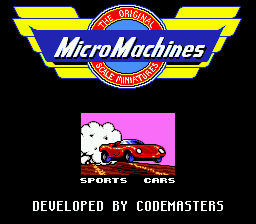 Micro Machines: Turbo Tournament 96 title screen for Sega Mega Drive